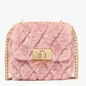 Carey Faux Fur Quilted Micro Flap Crossbody